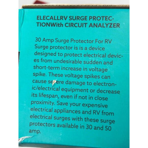 Elecall 30amp 125V 3750W Circuit Analyzer Outlet Tester Surge Protection NEW - Picture 6 of 7